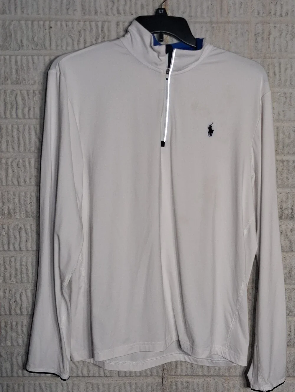 Polo Ralph Lauren Golf White Half-Zip Wicking Pullover In A Mens Large
